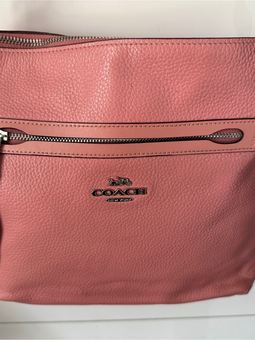 Coach Mae Crossbody Pebbled Leather Shoulder Bag in Dusty Pink